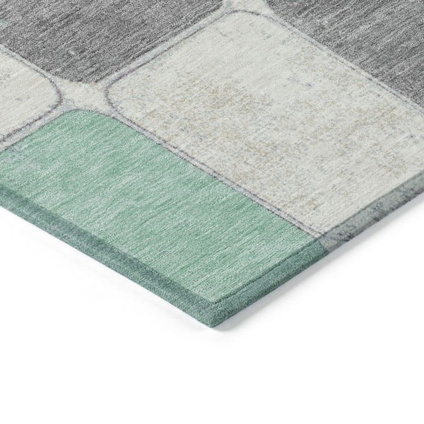 Chantille Machine Washable Indoor/Outdoor Abstract ACN1948 Mint 5 ft. x 7 ft. 6 in. Area Rug