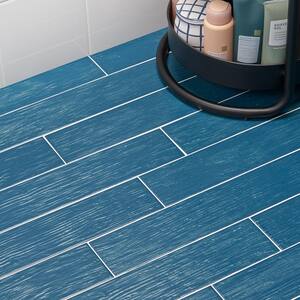 Rai Wood Green 4 in. x 24 in. Polished Porcelain Floor and Wall Tile (11.62 sq. ft./Case)