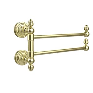 Waverly Place Collection 2 Swing Arm Towel Rail in Satin Brass