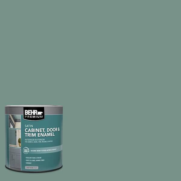 BEHR PREMIUM 1 qt. #S430-5 Longmeadow Satin Enamel Interior/Exterior Cabinet, Door & Trim Paint