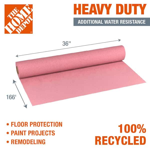 36 in. x 166 ft. Heavyweight Red Rosin Builders Paper (2-Pack)