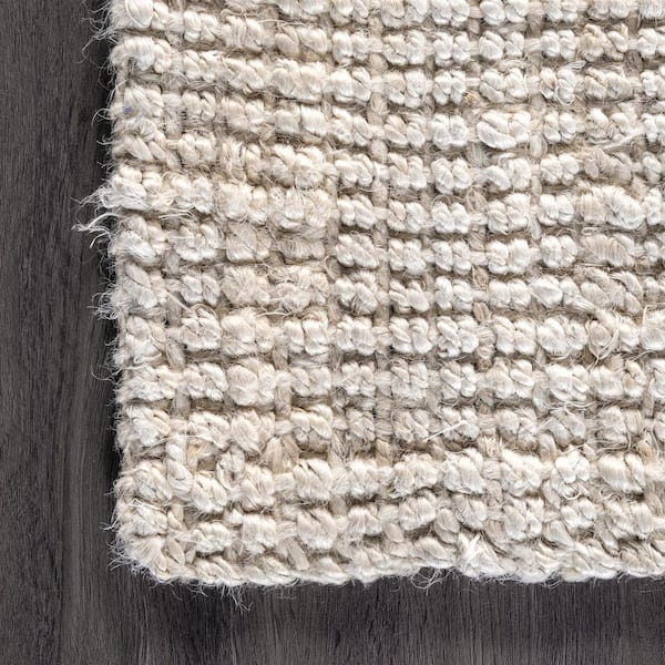 nuLOOM Handwoven Natural Fibers Ashli Solid Area Rug in Off White 