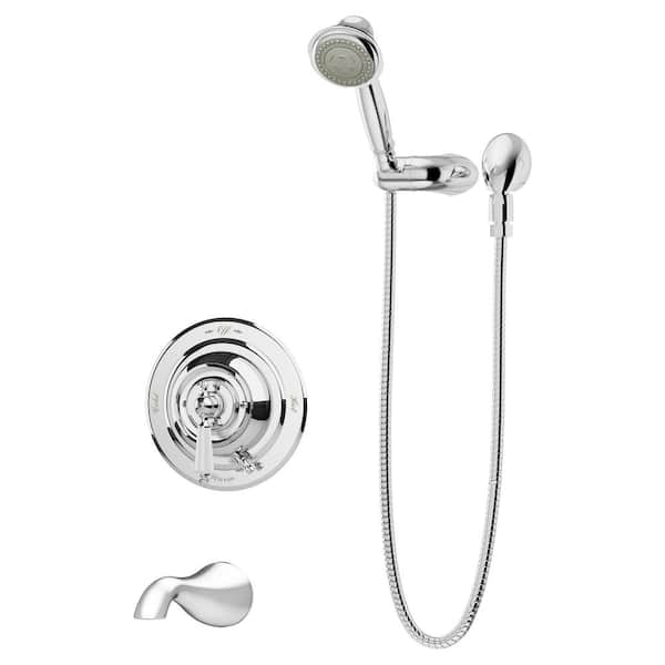 Symmons Carrington 1-Handle Wall-Mounted Tub And Shower Trim Kit In ...