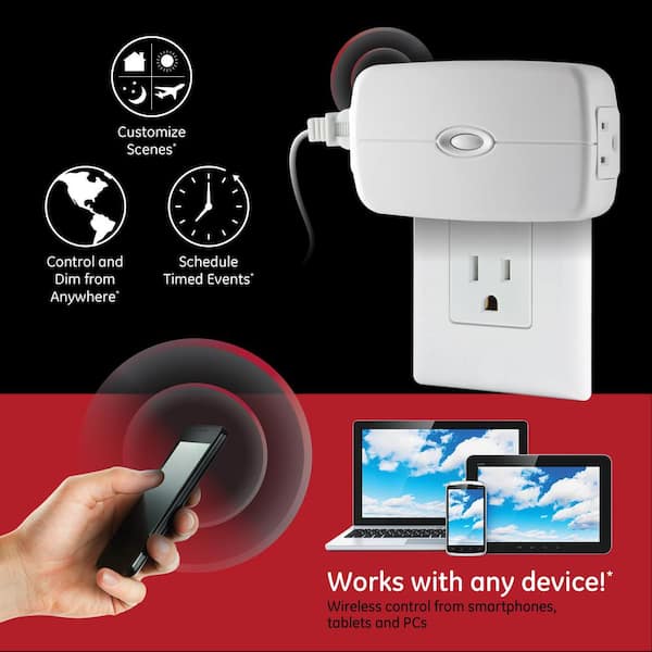 GE Zigbee Plug-In Energy Monitoring Smart Dimmer 45852GE - The Home Depot