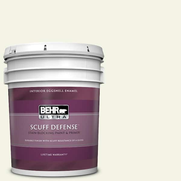 BEHR ULTRA 5 gal. #PPL-57 White Smoke Extra Durable Eggshell Enamel Interior Paint & Primer