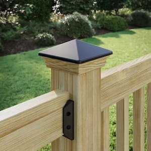 4 in. x 4 in. Victoria Black High Point Pressure Treated Wood Post Cap