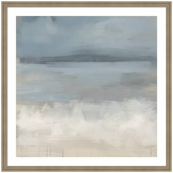 Florence "The Blues" by Mary Sparrow Abstract Framed Art Print 34 in. x 34 in.