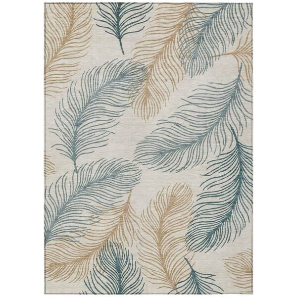 Chantille Machine Washable Indoor/Outdoor Abstract ACN3028 Ivory 10 ft. x 14 ft. Area Rug