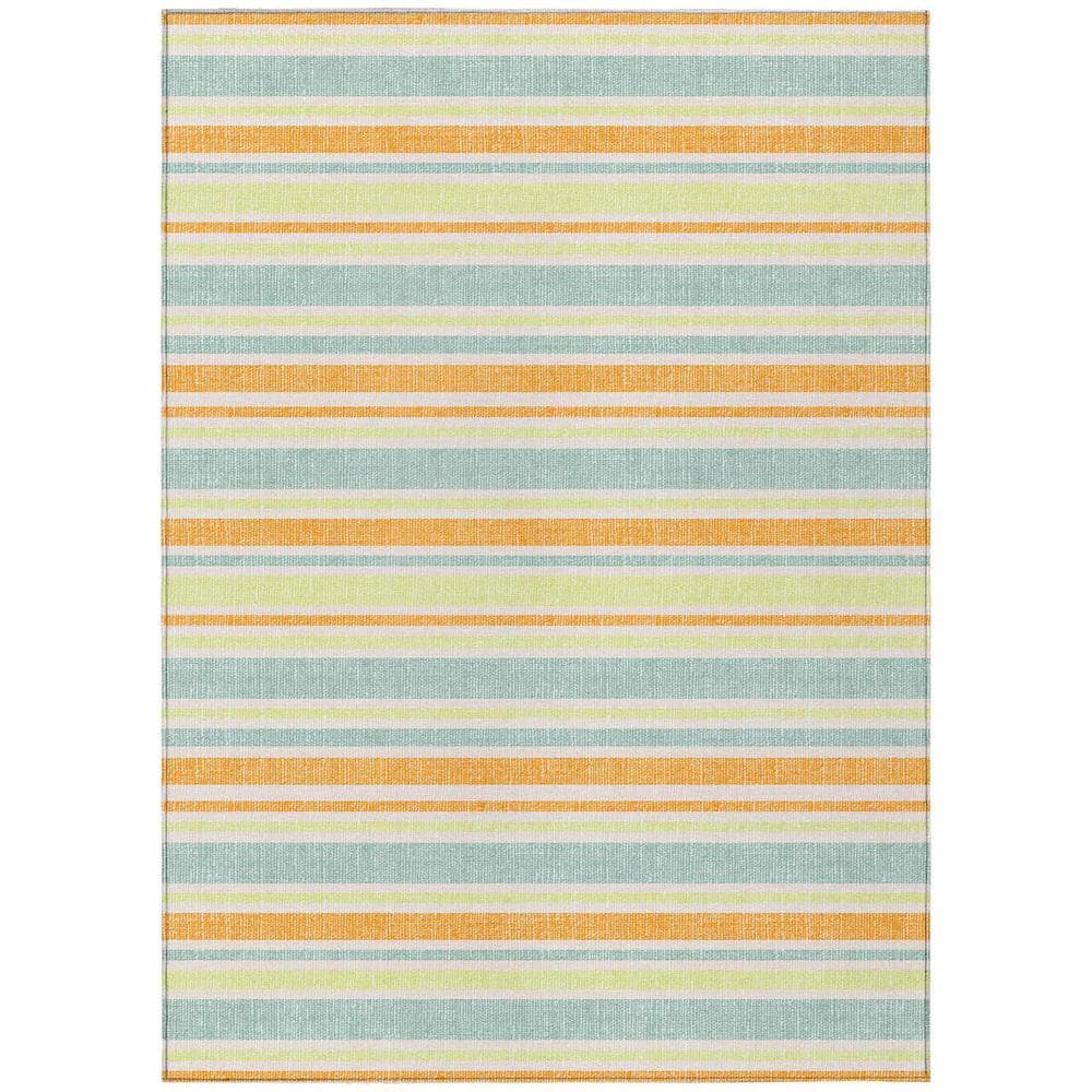 Orange 10 ft. x 14 ft. Woven Striped Polyester Rectangle Indoor/Outdoor Area Rug price history on PriceWatchPro