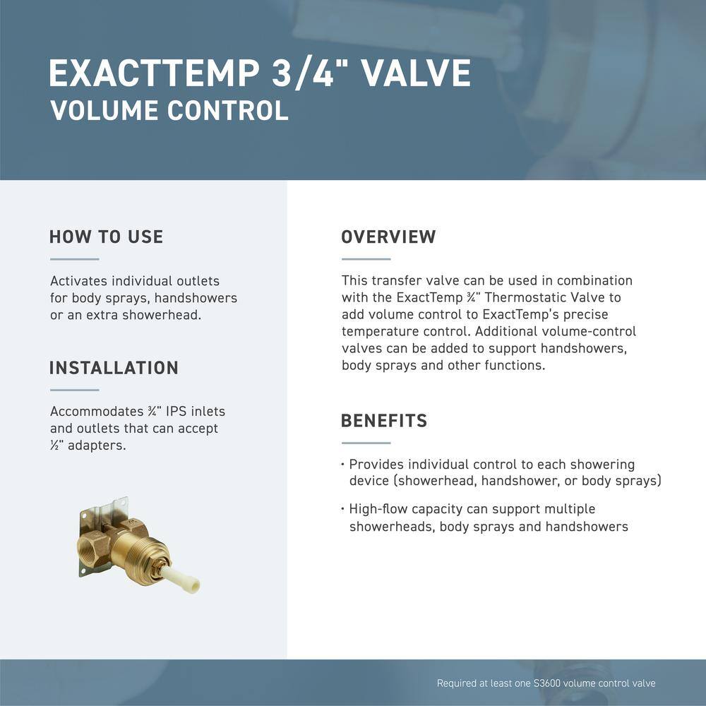 Moen Brass 3/4-Inch IPS Volume Control Valve