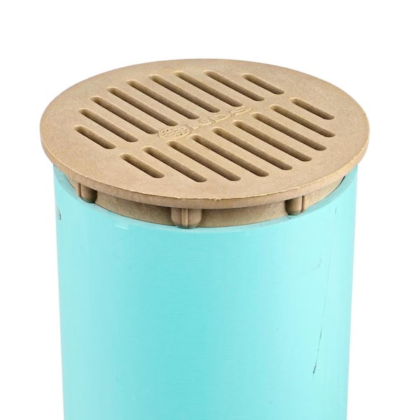 NDS 4 in. Plastic Round Drainage Grate in Green 13 - The Home Depot