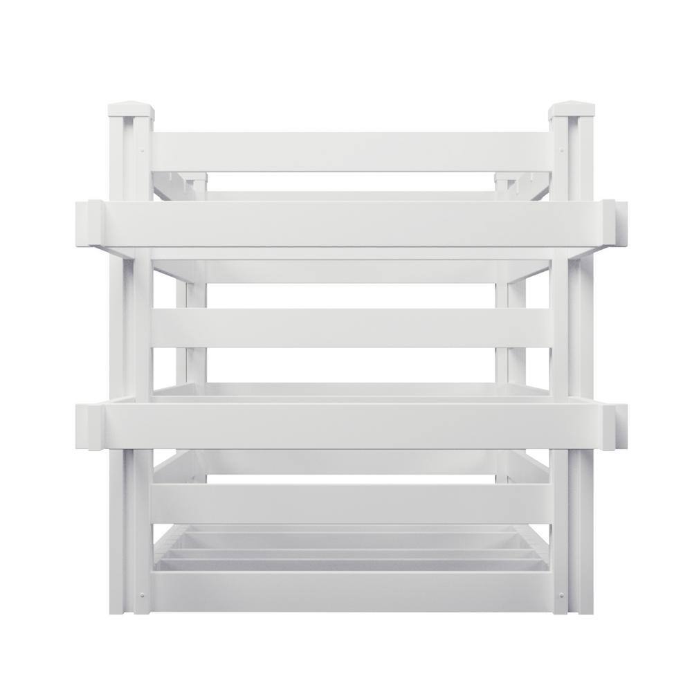 White UV Resistant Vinyl Outdoor Pool Float Storage Organizer