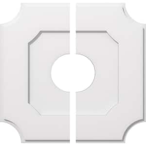 1 in. P X 13 in. C X 22 in. OD X 6 in. ID Locke Architectural Grade PVC Contemporary Ceiling Medallion, Two Piece