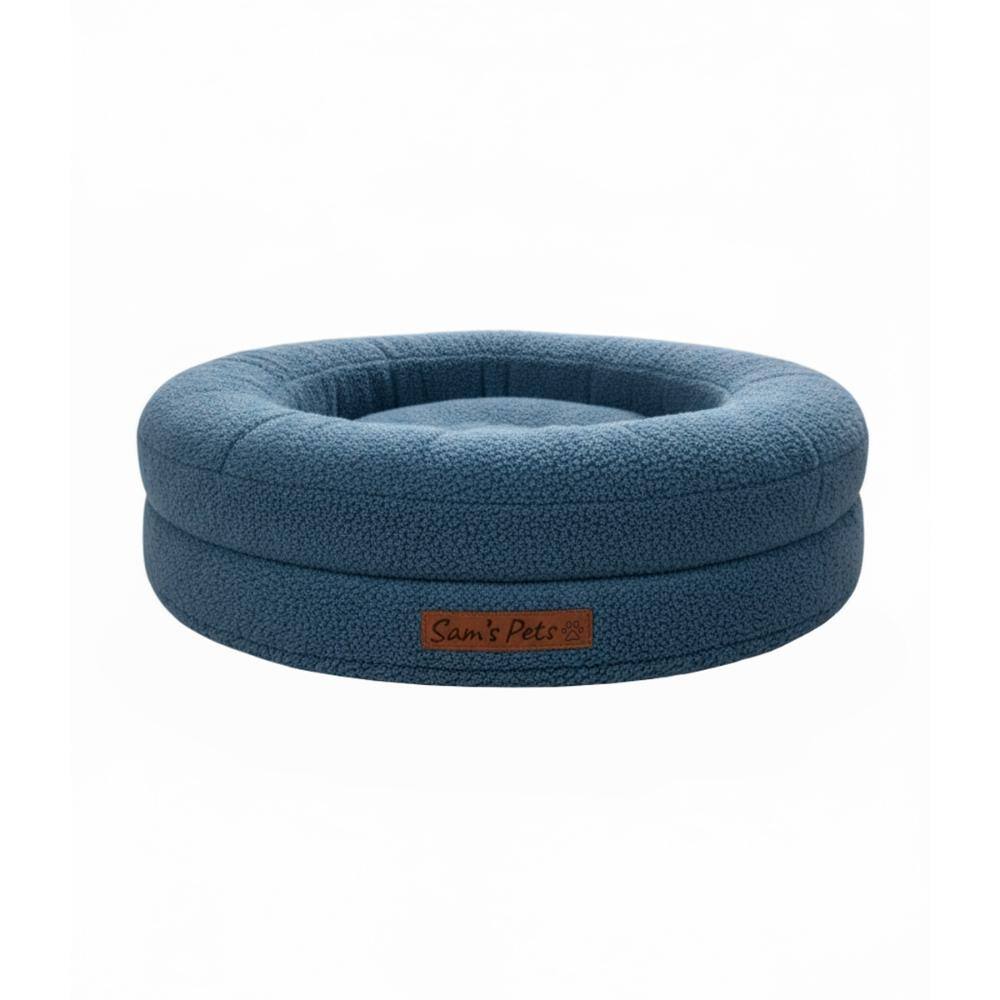 Scruffy 30in Round Orthopedic Dog Bed Bouclé Navy price history on PriceWatchPro