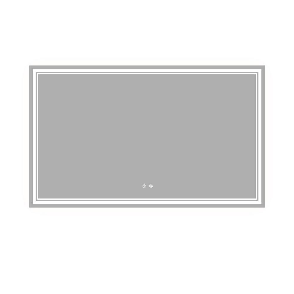 NTQ 60 in. W x 36 in. H Large Rectangular Anti-Fog Frameless Wall ...