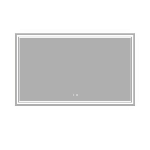 NTQ 60 in. W x 36 in. H Large Rectangular Anti-Fog Frameless Wall ...