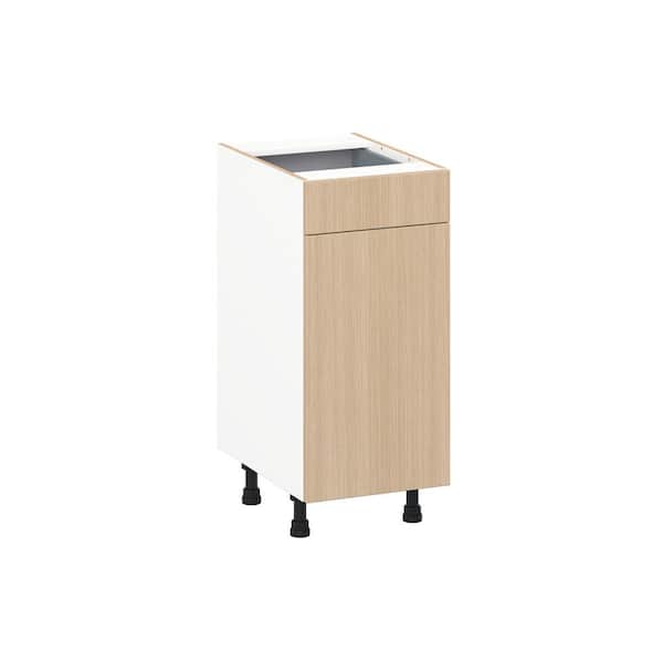 Timberline Mojavi Oak Slab Assembled Vanity Base Cabinet with 1-Drawers (15 in. W x 34.5 in. H x 21 in. D)