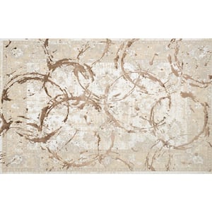 Penina Abstract Bronze 2 ft. x 3 ft. Area Rug