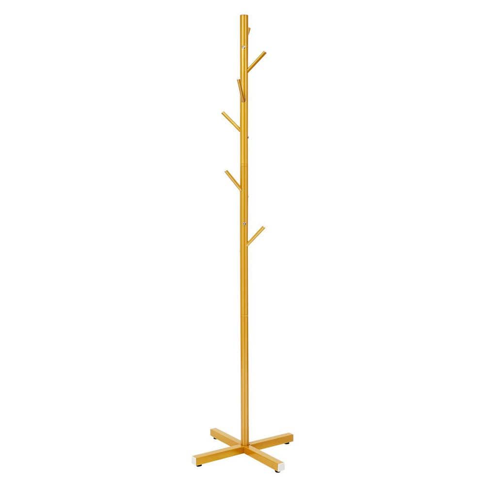 Yellow Modern Metal Coat Rack Freestanding Hat Coat 7-Hooks Stand price history on PriceWatchPro