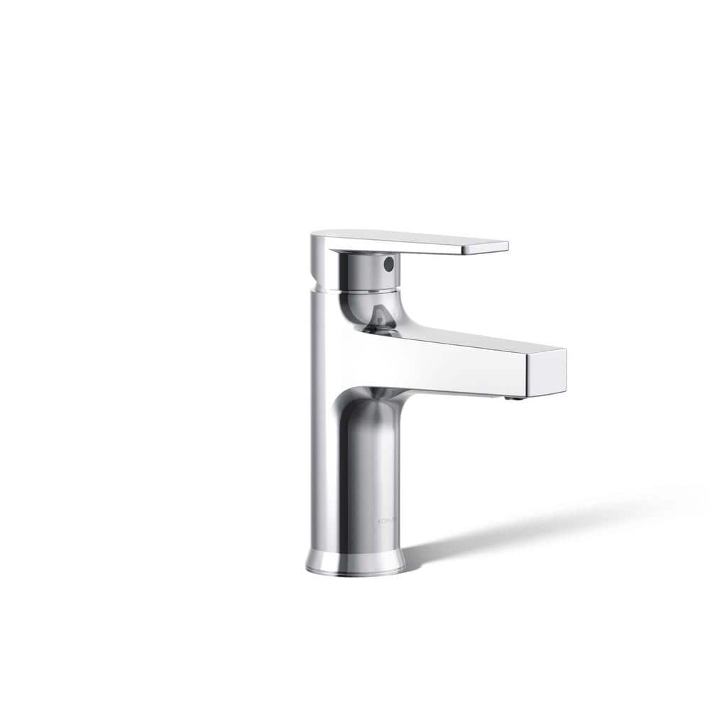 Polished Chrome Single-Handle Bathroom Sink Faucet