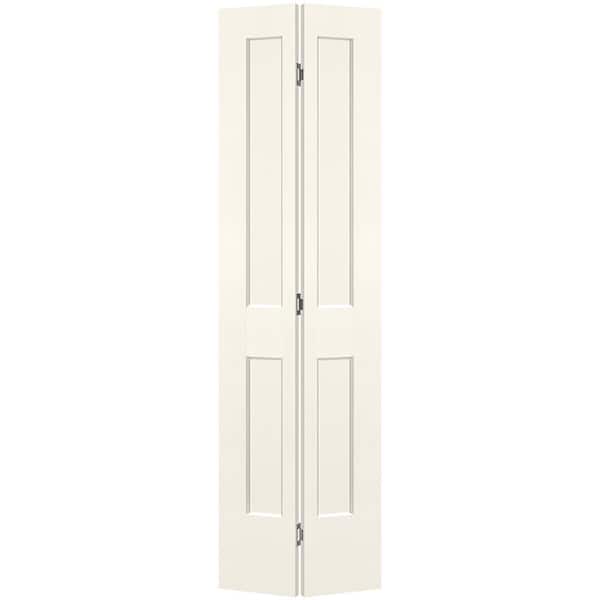 Masonite 24 in. x 80 in. 2-Panel Logan Hollow Core Ivory Keys Molded Composite Bi-Fold Door
