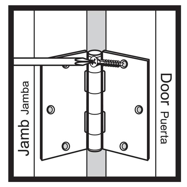 Everbilt - 24-Pack 3-1/2 in. Square Radius Satin Nickel Butt Door Hinge Value Pack