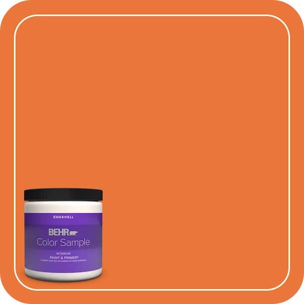 BEHR PREMIUM PLUS 8 oz. Home Decorators Collection #HDC-MD-27 Tart Orange Eggshell Enamel Interior Paint & Primer Color Sample