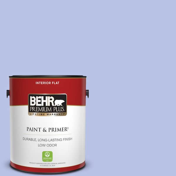 BEHR PREMIUM PLUS 1 gal. #P540-3 Canterbury Bells Flat Low Odor Interior Paint & Primer