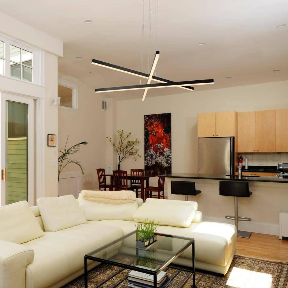 Sirius 40" Black Aluminum LED Pendant Light