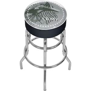 U.S. Army This We'll Defend 31 in. Chrome Padded Swivel Bar Stool