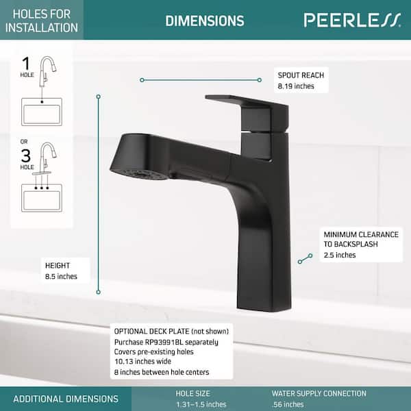 Peerless Xander Single-Handle Pull-Out Sprayer Kitchen Faucet in