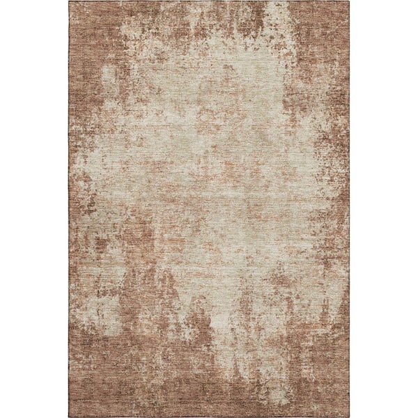 Addison Rugs Mayfield Premium Machine Washable Abstract AMF940 Paprika 3 ft. x 5 ft. Area Rug