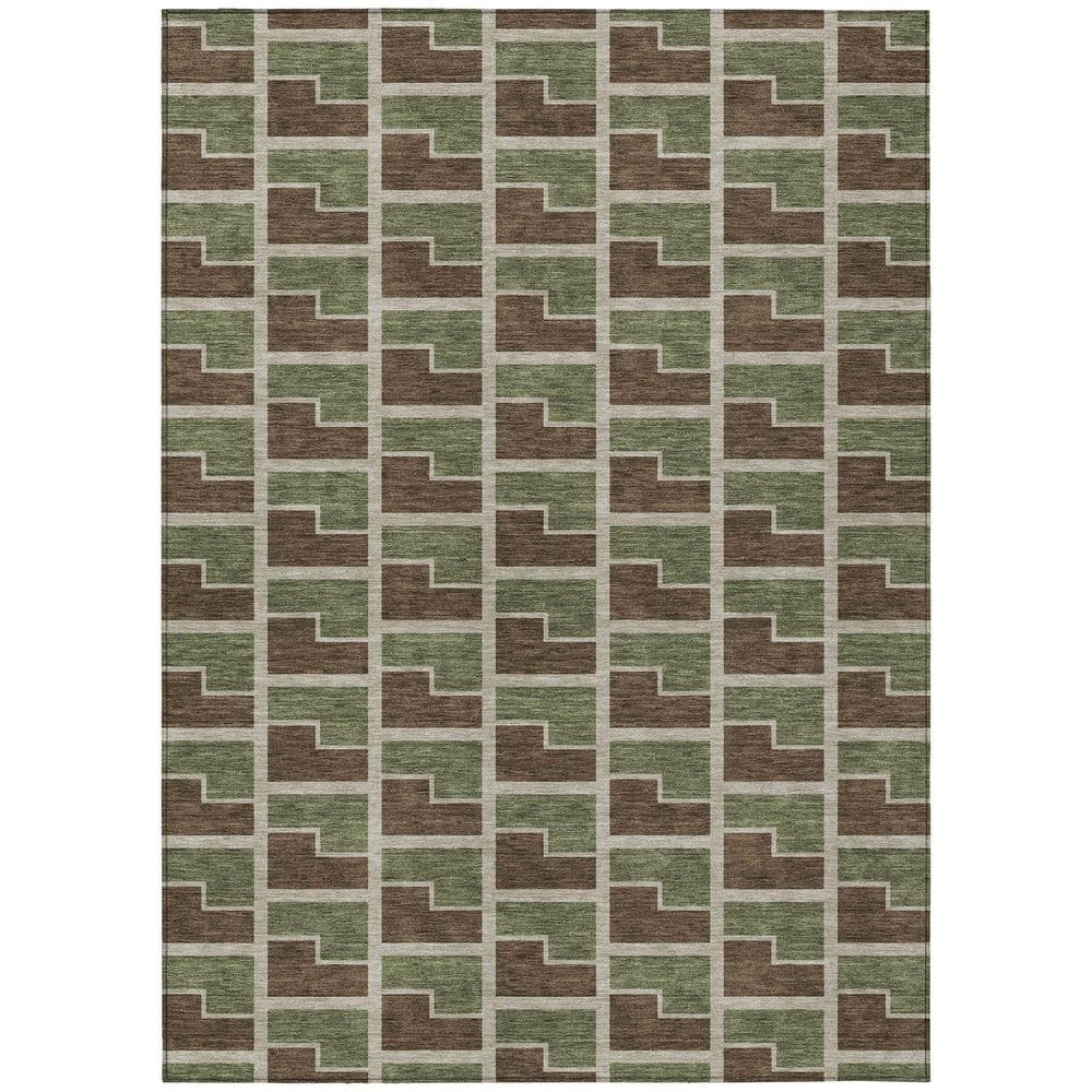 Chantille Machine Washable Indoor/Outdoor Abstract ACN2416 Chocolate 9 ft. x 12 ft. Area Rug price history on PriceWatchPro