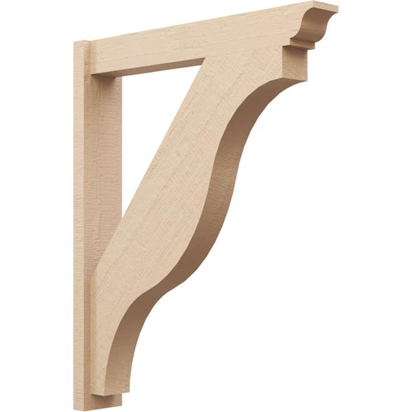 Ekena Millwork 6 in. x 44 in. x 36 in. Funston Traditional Rough Cedar Woodgrain Timberthane Polyurethane Outlooker, Primed Tan