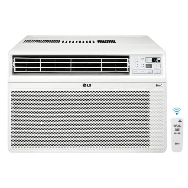 LG 10,000 BTU 115V Window Air Conditioner Cools 450 sq. ft. with Wi-Fi, Remote and in White