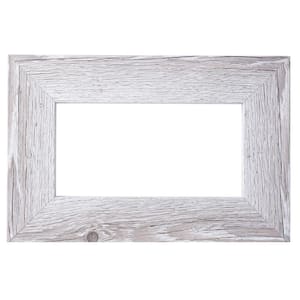 Driftwood 72 in. x 42 in. Mirror Frame Kit in White - Mirror Not Included