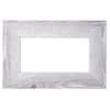 MirrorChic Driftwood 36 in. x 36 in. Mirror Frame Kit in White - Mirror Not Included