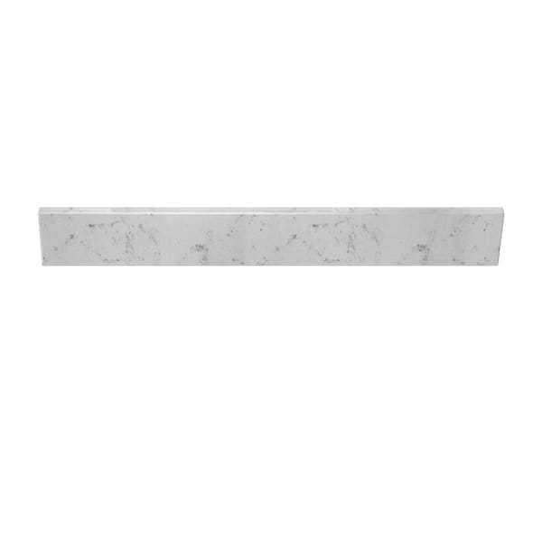 J COLLECTION 31 in. Cultured Marble Backsplash in Icy Stone