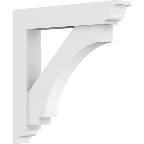Ekena Millwork Standard Imperial 3 in. W x 20 in. H x 20 in. D Signature Urethane Polyurethane Bracket With Traditional Ends