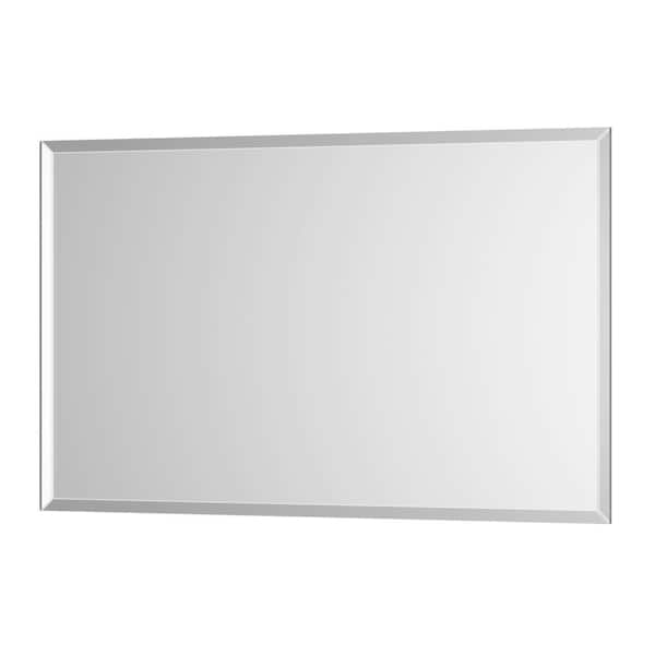 48 in. W x 30 in. H Rectangular Beveled Frameless Bathroom Mirrors Wall Mount Bathroom Vanity Mirror