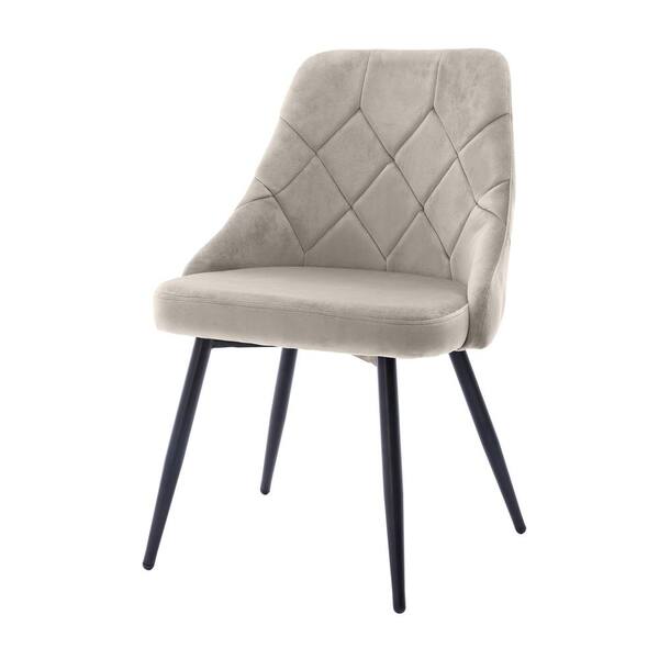 Haalbaarheid tragedie snel TECHNI MOBILI Modern Contemporary Grey Tufted Velvet Upholstered Dining  Chair (Set of 2) RTA-471FC-GRY - The Home Depot