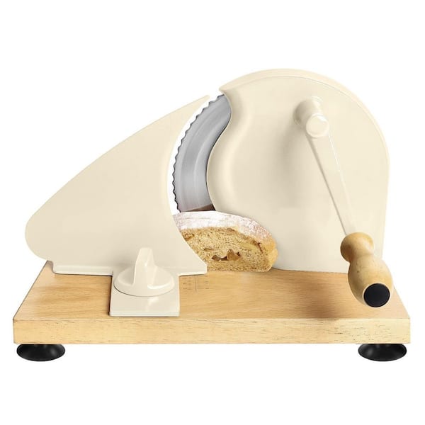 6.69 in. Stainless Steel Manual Bread Slicer, Adjustable Thickness Hand Crank Bread Slicer with Scale Line