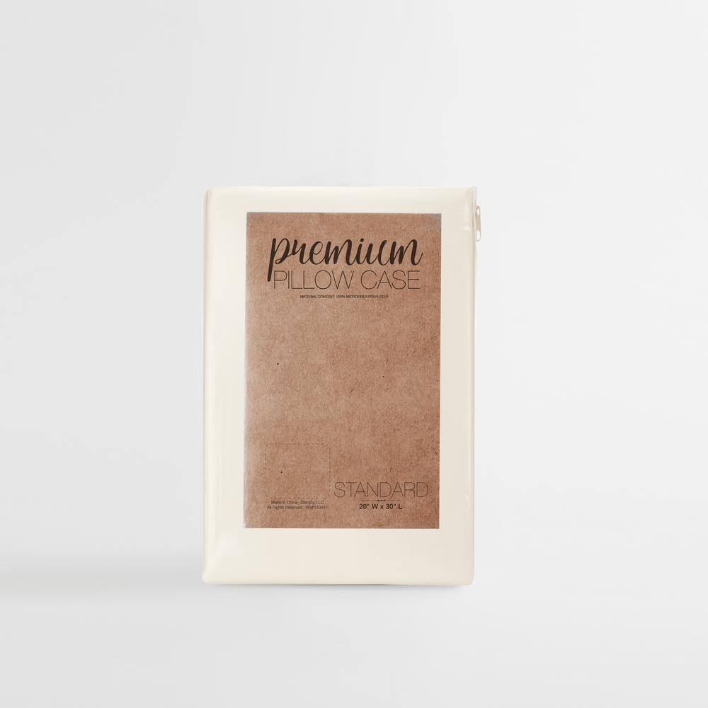Ivory Hypoallergenic Cotton Polyester Standard Pillowcase Set