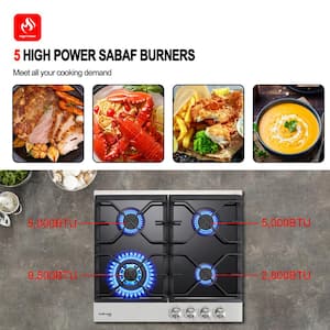 GASLAND Chef 30 in. Built-In Smooth Electric Induction Cooktop in Black  with 4 Elements IH77BF-N1 - The Home Depot