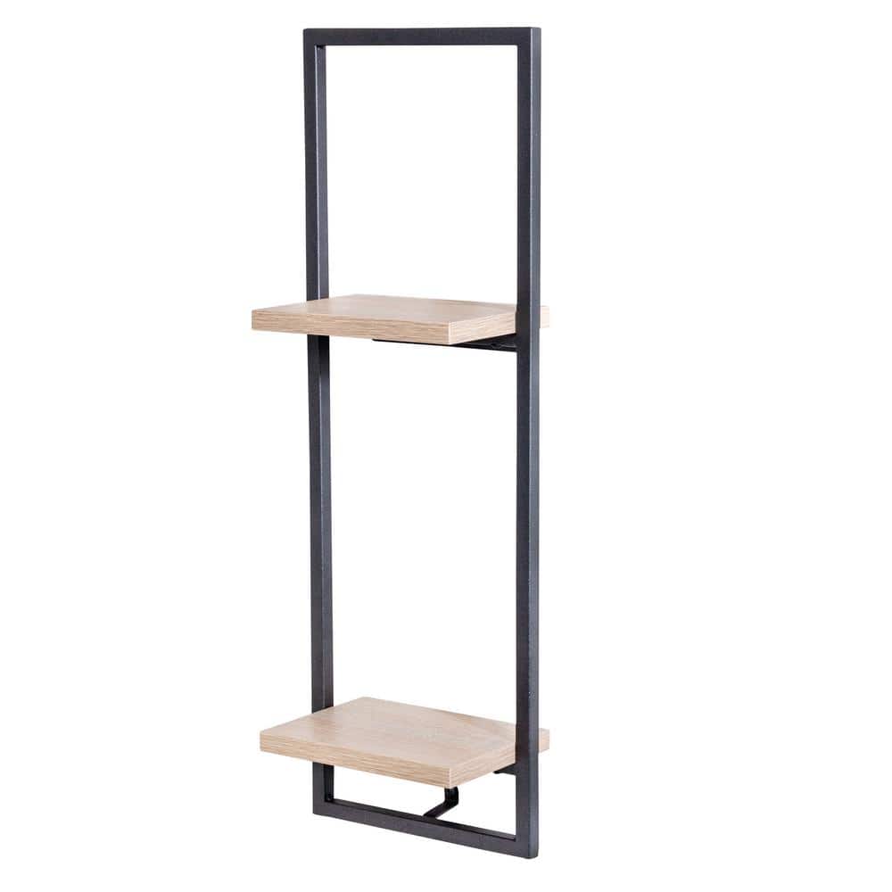 4.9 in. D x 7.99 in. W x 23.62 in. H in Black Matte Steel Floating Vertical