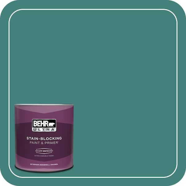 BEHR ULTRA 1 qt. #M450-6 Bubble Turquoise Extra Durable Eggshell Enamel Interior Paint & Primer