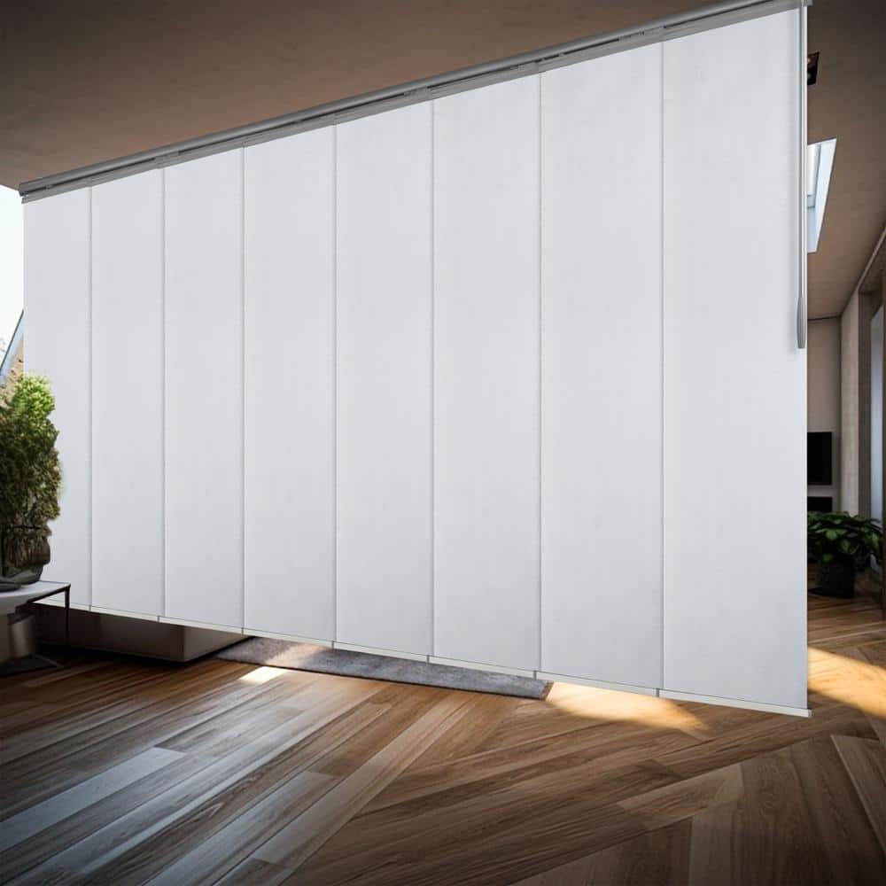 Aquamarine 130 in. - 175 in. W x 94 in. L Adjustable 8- Panel Satin Nickel Double Rail Panel Track with 23.5 in. Slates price history on PriceWatchPro