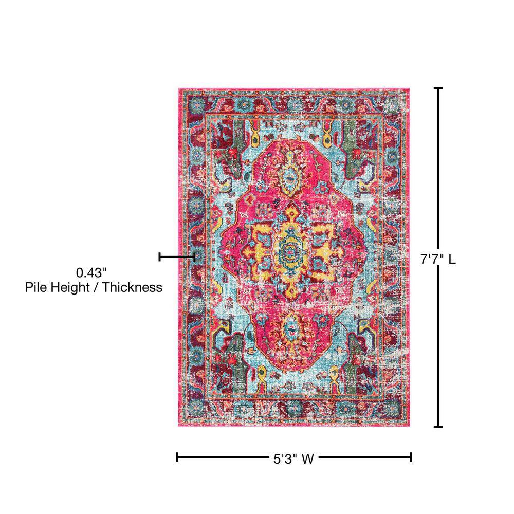Vintage Corbett Medallion 5' x 7' Multi Synthetic Rug