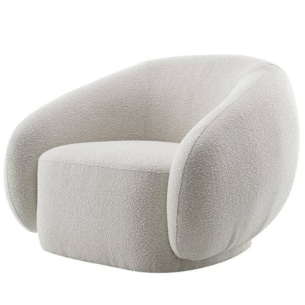 Acme Furniture Isabel Beige Boucle Chair with Swivel LV02543 - The