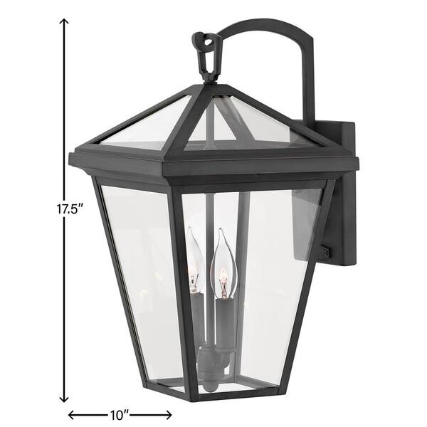 HINKLEY - Alford Place Medium Museum Black Outdoor Wall Mount Lantern
